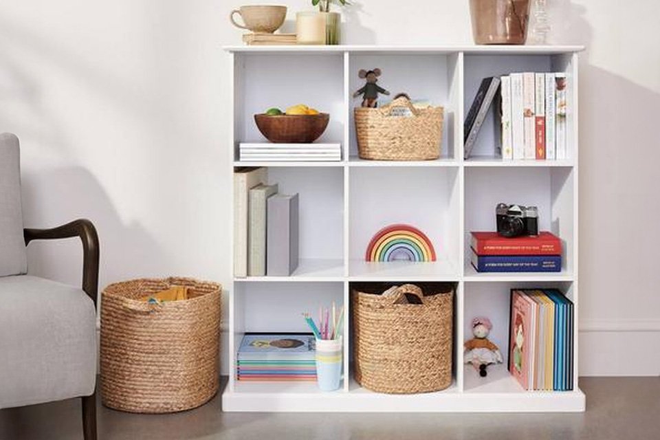 A white Great Little Trading Company Abbeville cube storage.